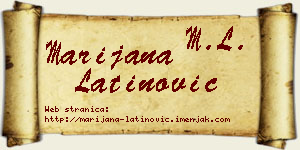 Marijana Latinović vizit kartica